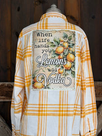 Thumbnail for WHEN LIFE HANDS YOU LEMONS Art Flannel