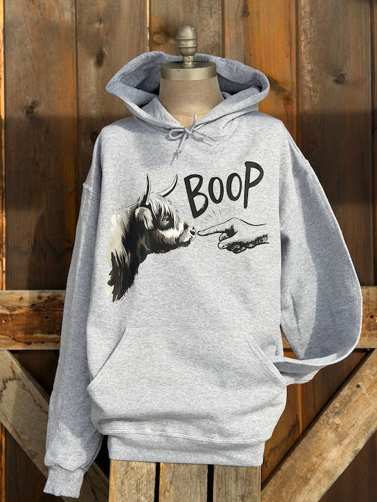 Henry The Highland Cow BOOP Hoodie- Heather Grey
