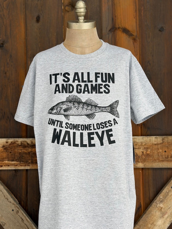 FUN & GAMES Tee- Heather Grey