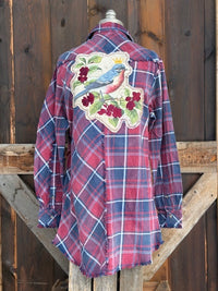 Thumbnail for AMV Signature Flannel- Artisan Edition ROYAL SONGBIRD