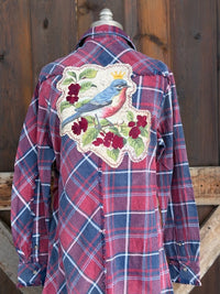 Thumbnail for AMV Signature Flannel- Artisan Edition ROYAL SONGBIRD