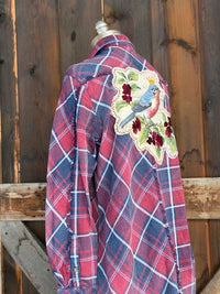 Thumbnail for AMV Signature Flannel- Artisan Edition ROYAL SONGBIRD