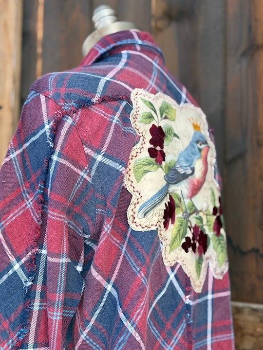 AMV Signature Flannel- Artisan Edition ROYAL SONGBIRD