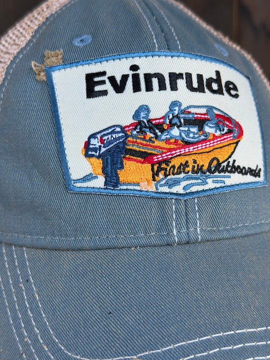 Fishing with Grandpa - Distressed Sky Blue Snapback Hat