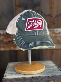 Thumbnail for Schlitz Beer Hat- Distressed Black Snapback