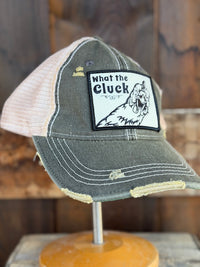 Thumbnail for What The Cluck Hat - Distressed Black Snapback
