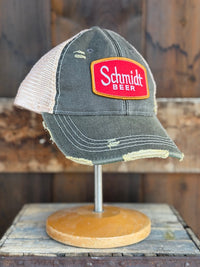 Thumbnail for Schmidt Beer Hat- Distressed Black Snapback