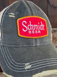 Thumbnail for Schmidt Beer Hat- Distressed Black Snapback