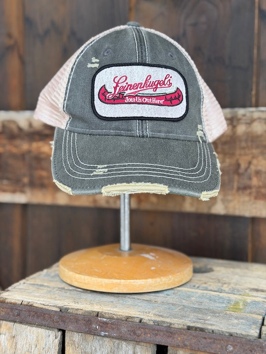 Leinenkugel Retro Logo Hat- Distressed Black