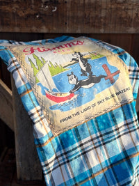 Thumbnail for Hamm's Sailboat Bear Art Flannel Distressed Lakes Blue
