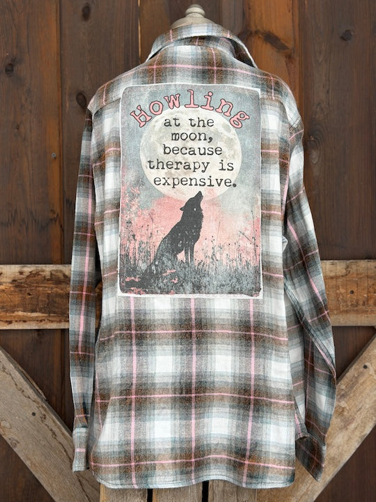 Howl at the Moon Art Flannel