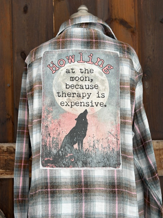 Howl at the Moon Art Flannel