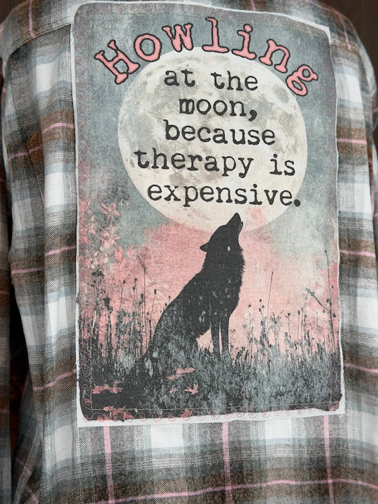 Howl at the Moon Art Flannel