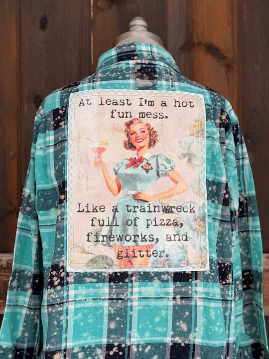 A Fun Hot Mess Art Flannel