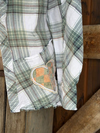 Thumbnail for Spring into LOVE GREEN Signature Flannel- Spring Green Plaid