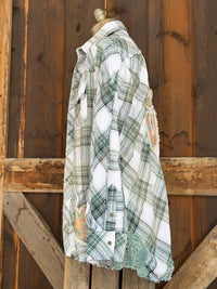 Thumbnail for Spring into LOVE GREEN Signature Flannel- Spring Green Plaid