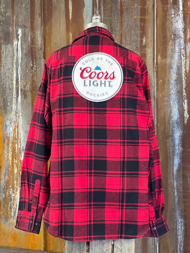 Coors Light Flannel Angry Minnow Vintage