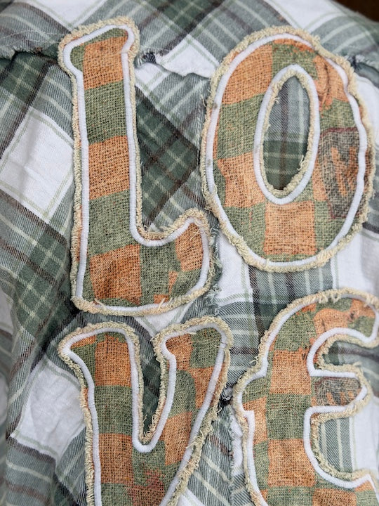 Spring into LOVE GREEN Signature Flannel- Spring Green Plaid