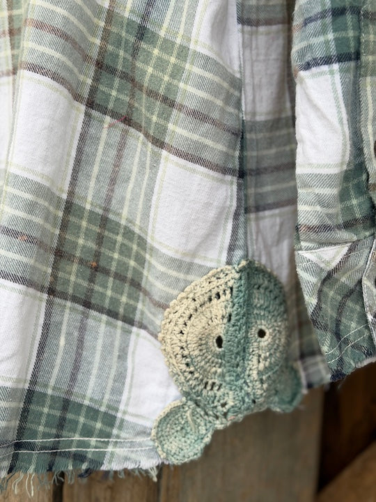 Spring into LOVE GREEN Signature Flannel- Spring Green Plaid