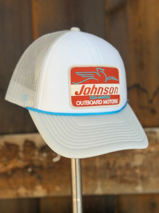 Seahorse Retro Foam Hat- Silver/ Ivory