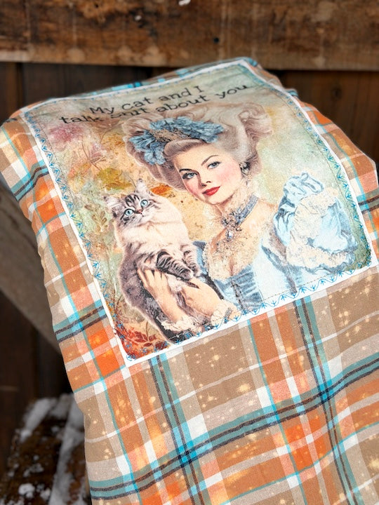 My Cat and I Art Flannel