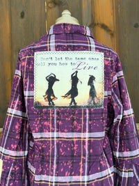 Thumbnail for Flared Sleeve Flannel- Tamed Ones