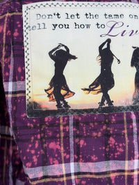 Thumbnail for Flared Sleeve Flannel- Tamed Ones