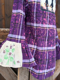 Thumbnail for Flared Sleeve Flannel- Tamed Ones