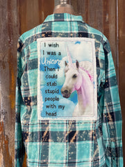 I wish I was a unicorn Art Flannel