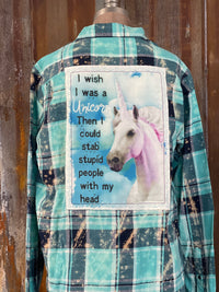 Thumbnail for I wish I was a unicorn Art Flannel
