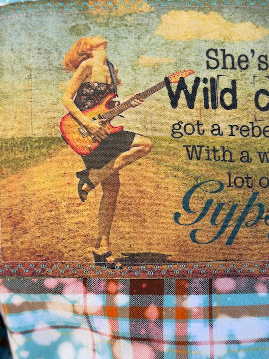 Flared Sleeve Flannel- WILD CHILD