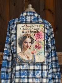 Thumbnail for Fragile like a Bomb Art Flannel