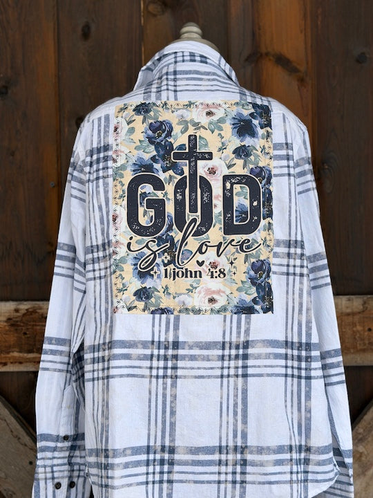 God is Love Art Flannel