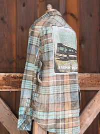 Thumbnail for Karma Bus Art Flannel Angry Minnow NEW COLOR!