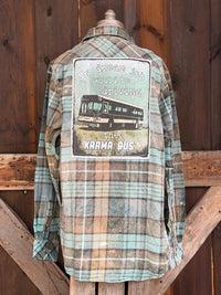 Thumbnail for Karma Bus Art Flannel Angry Minnow NEW COLOR!