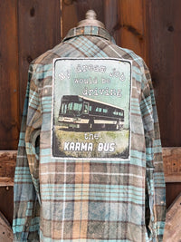 Thumbnail for Karma Bus Art Flannel Angry Minnow NEW COLOR!