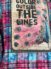 Thumbnail for Color Outside The Lines Art Flannel Angry Minnow