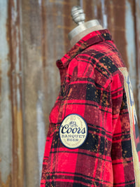 Thumbnail for Coors RODEO Banquet Art Flannel- Distressed Red
