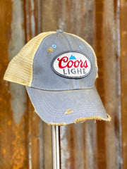 Coors Light Patch hat- Distressed Sky Blue