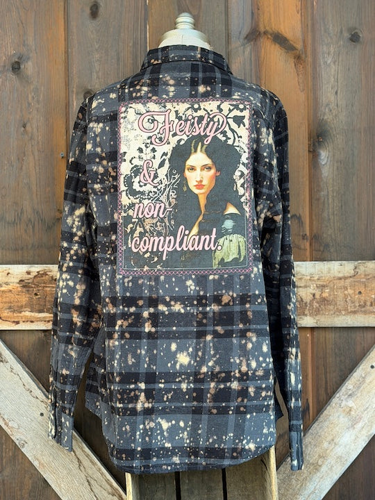 Feisty and Non-compliant Art Flannel- NEW COLOR!