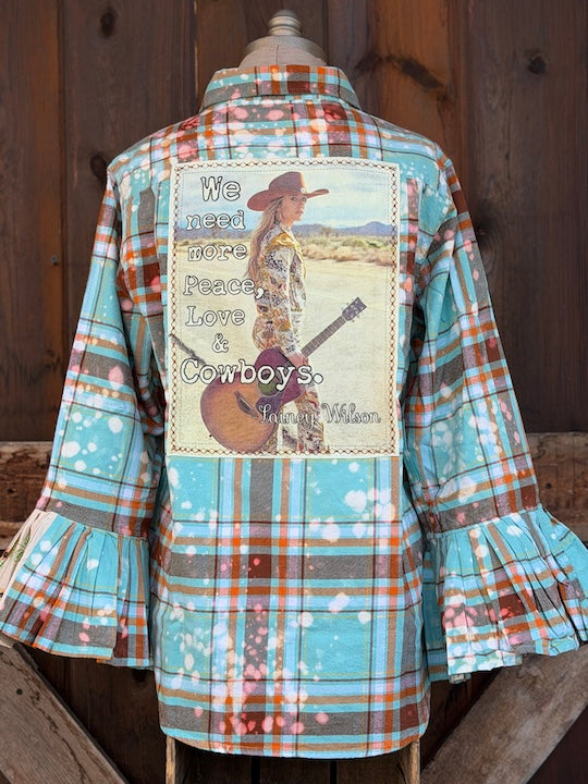 Love & Cowboys Flared Sleeve Flannel