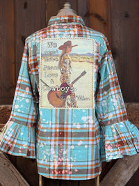 Thumbnail for Love & Cowboys Flared Sleeve Flannel