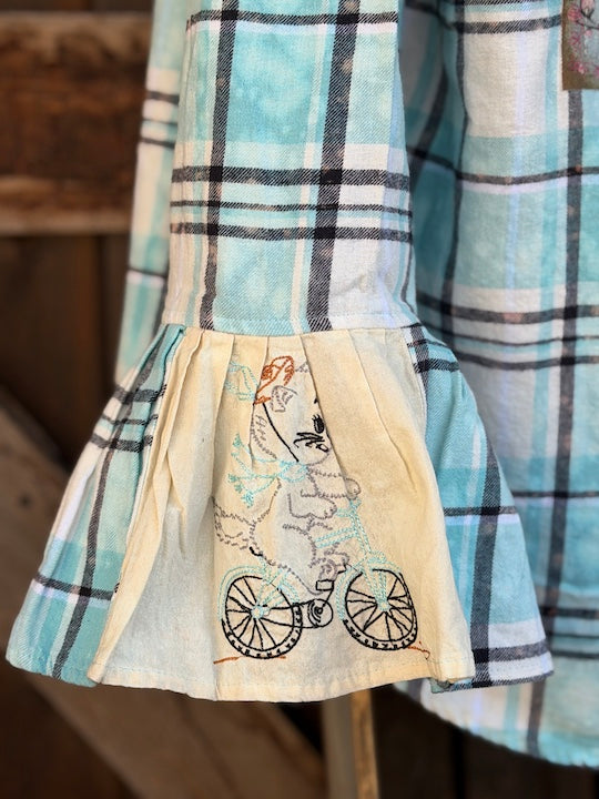 BLESSED Flared Sleeve Flannel