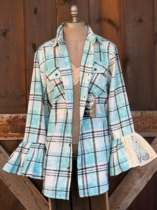 BLESSED Flared Sleeve Flannel