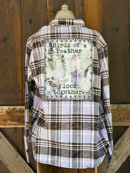 Birds of a Feather Flock Together Art Flannel