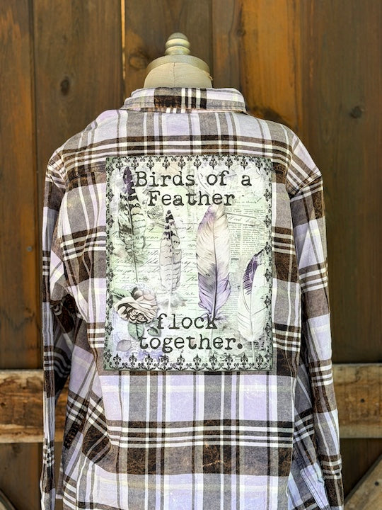Birds of a Feather Flock Together Art Flannel