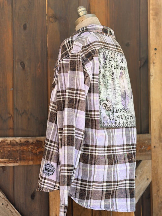 Birds of a Feather Flock Together Art Flannel