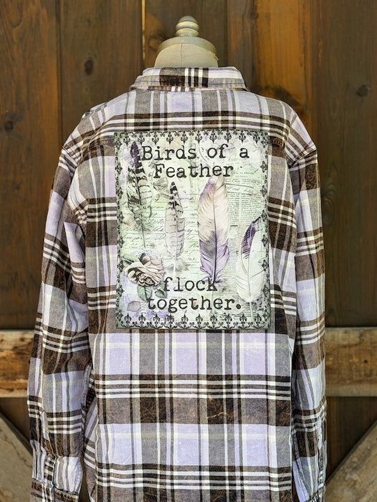 Birds of a Feather Flock Together Art Flannel