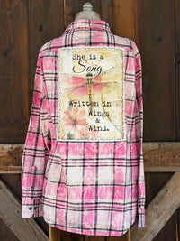 Thumbnail for She is a Song Written in Wings & Wind Art Flannel