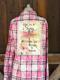 Thumbnail for She is a Song Written in Wings & Wind Art Flannel